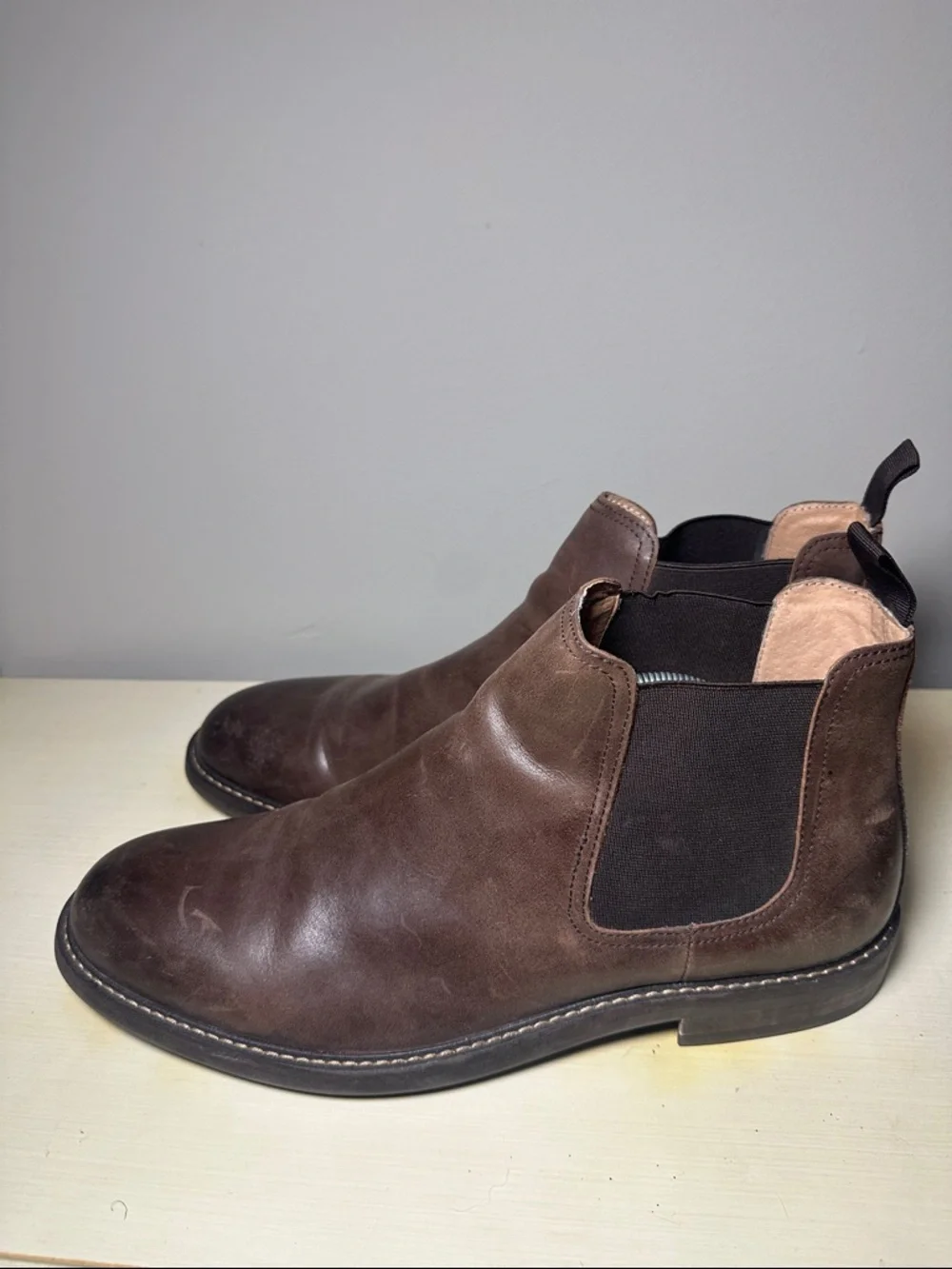 1901 Nordstrom Men's Brown Leather Chukka Chelsea Boots